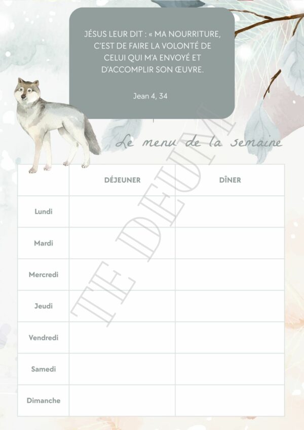 Planning Menu - 12 Template pour l'année – Image 6