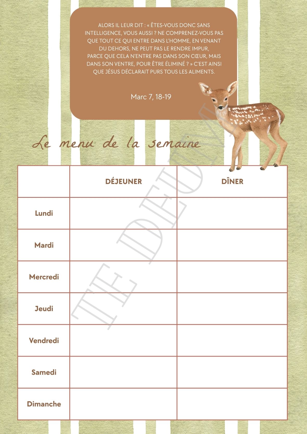 Planning Menu - 12 Template pour l'année – Image 8