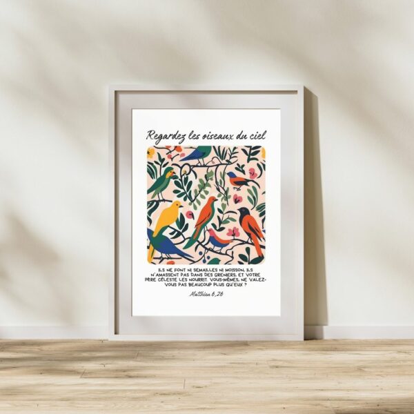 Affiche-chrétienne-oiseaux-collection-matisse